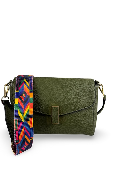 Geanta dama crossbody de piele ecologica, 23x15x8 cm, verde