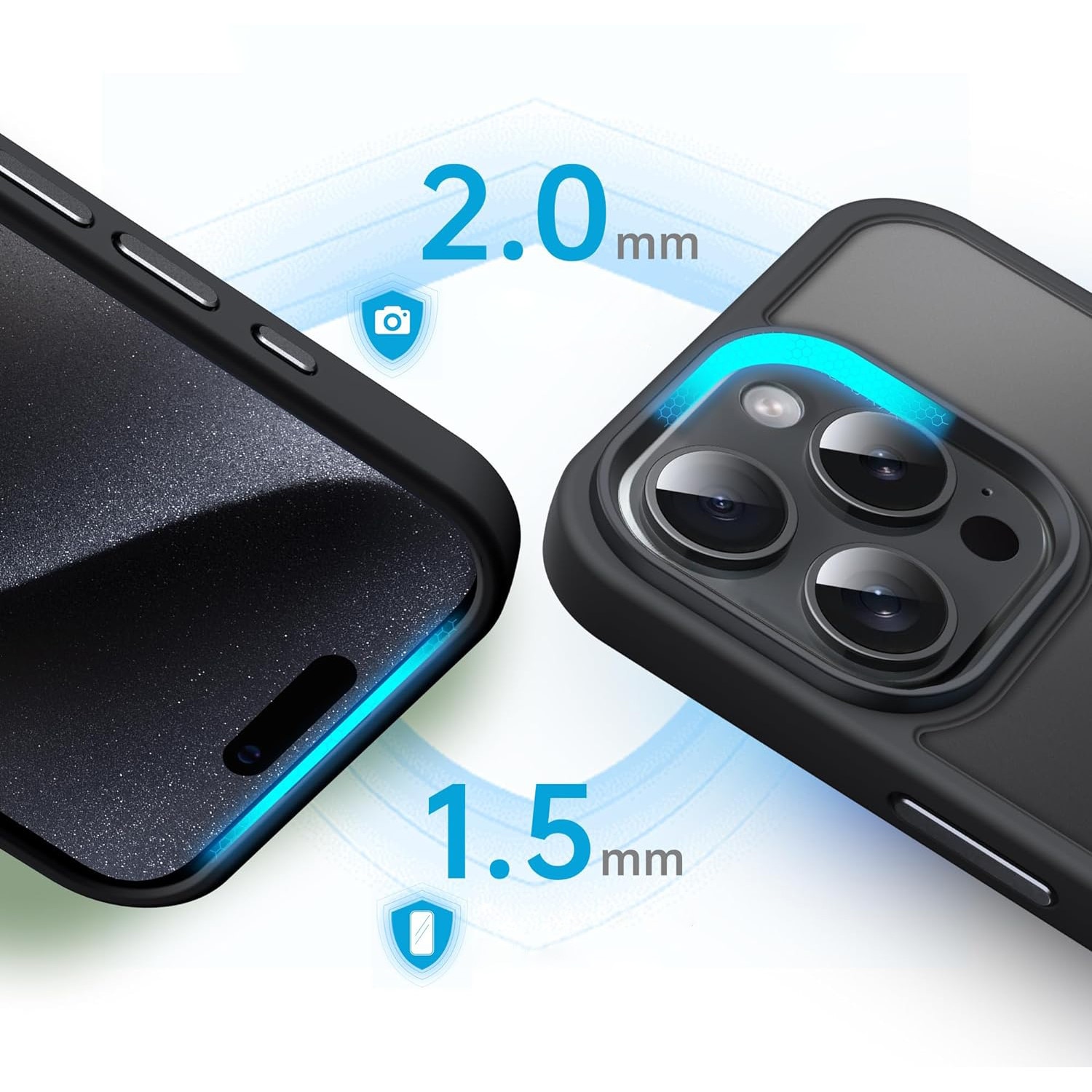 Husa pentru IPhone 15 PRO MAX, MobileSmart MagSafe, Hybrid ultra slim, carcasa spate Antisoc, hardcase, Negru