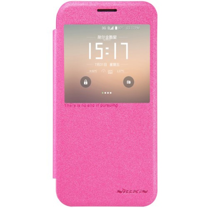 Кейс за Samsung Galaxy S7 Nillkin flip sparkle pink