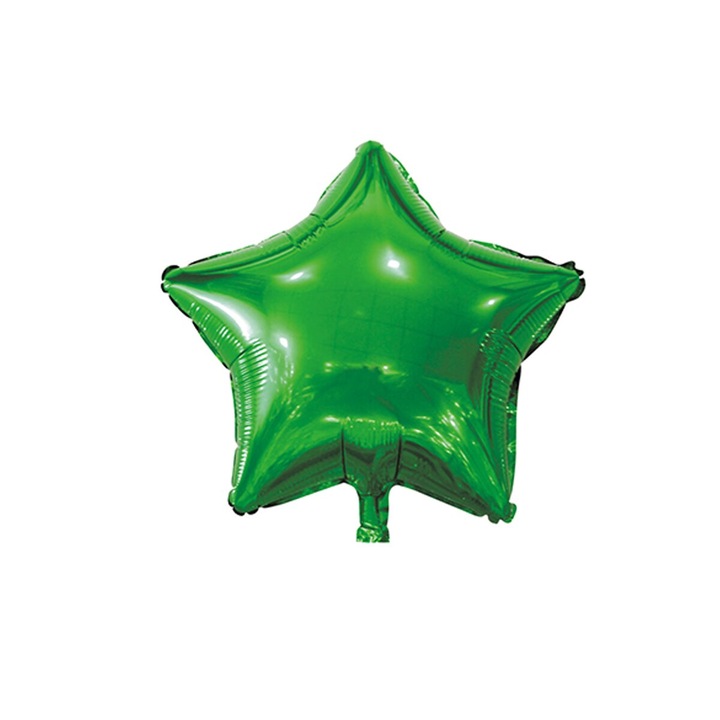 Balon folie, stea, verde inchis, 45 cm, Party Shop
