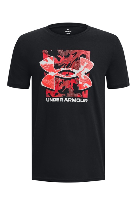 Under Armour, Фитнес тениска с лого, Черен