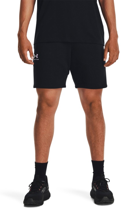Under Armour, Középmagas derekú rövid sportnadrág, Fekete