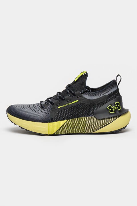 Under Armour, Pantofi pentru alergare Phantom 3 SE, Negru/Verde neon/Gri inchis, 44
