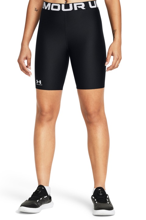 Under Armour, Къс фитнес клин Authentics с лого, Черен