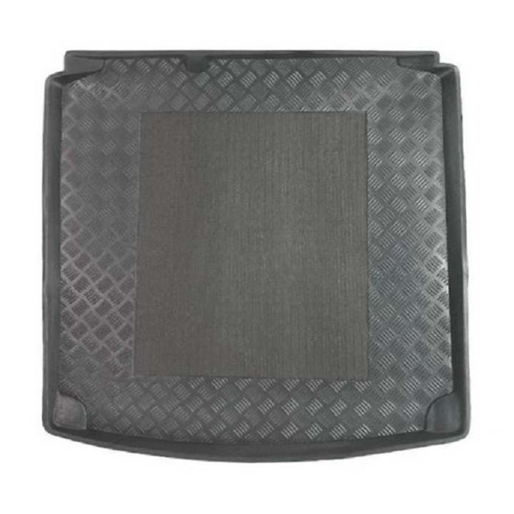 Tavita portbagaj auto Polcar, din polietilena, neagra, cu margine ridicata, pentru Skoda Fabia Break II