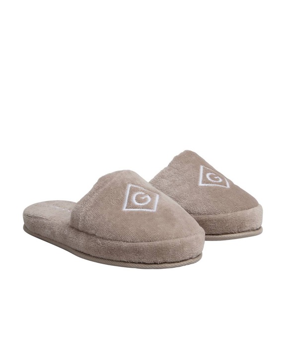 Gant, Papuci de casa din bumbac Icon G, Bej