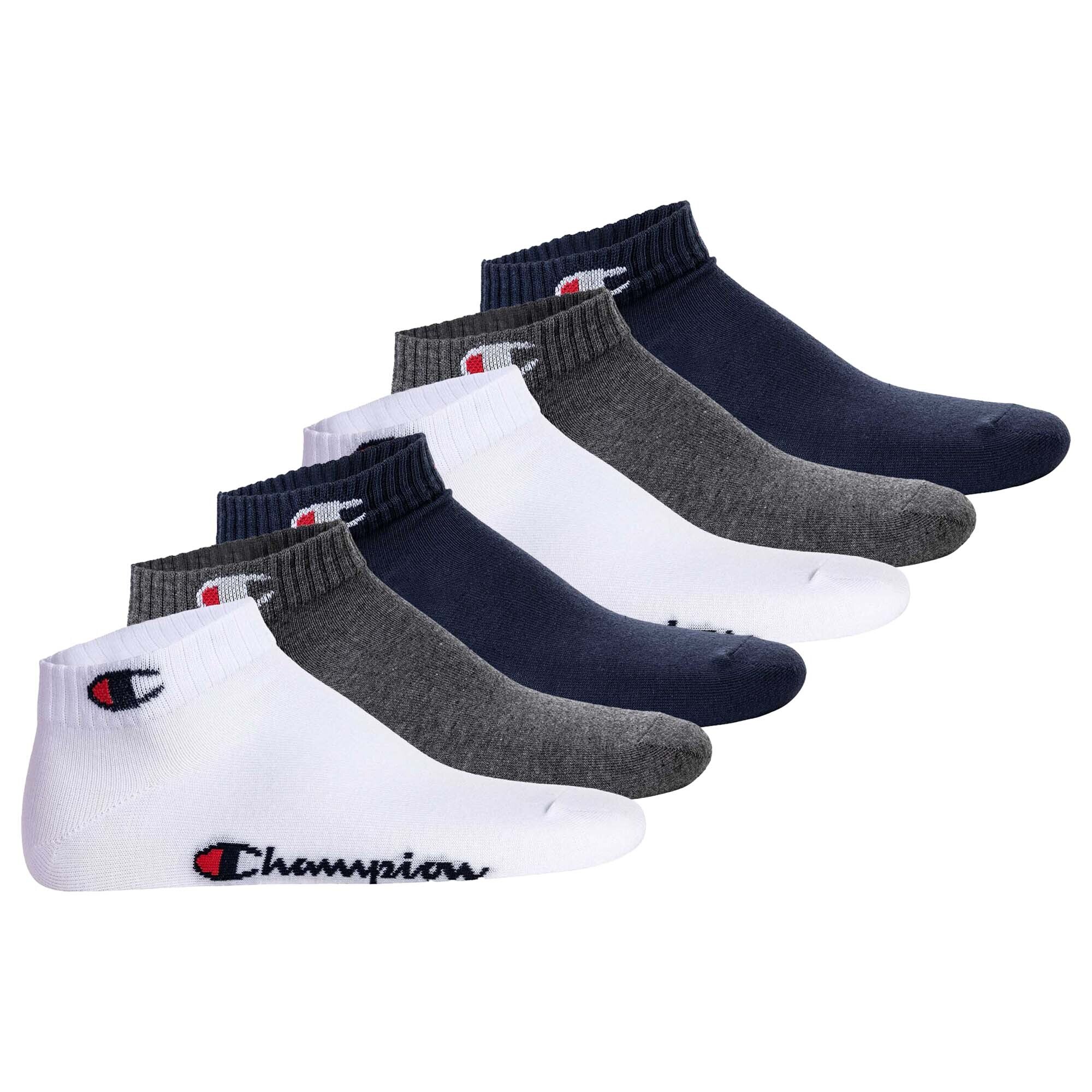 Champion, Set de sosete unisex pana la glezna - 6 perechi, Gri