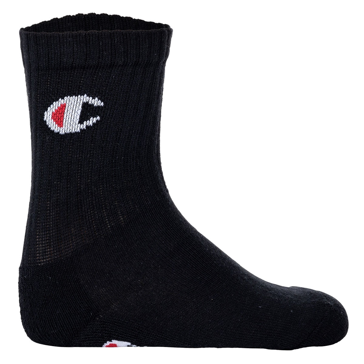 Champion, Set de sosete lungi cu logo - 6 perechi, Negru, Gri, Alb