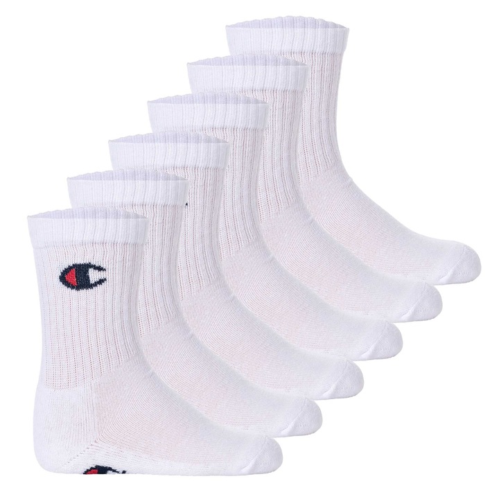 Champion, Дълги чорапи - 6 чифта, Бял, 31-34 EU