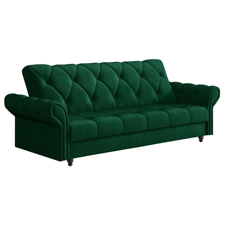 Canapea extensibila Niztapi, MIRJAN24, verde, 240x90x90 cm