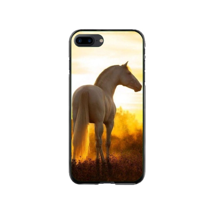 Персонализиран калъф за плуване и силиконов калъф за Apple iPhone 7 Plus, модел Horse #2, многоцветен, S1D1M0218
