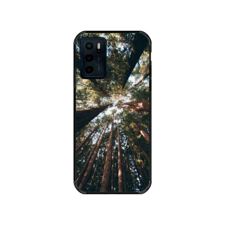 Husa personalizata HQPrint si Folie de Silicon pentru Motorola Moto G42, model Tree perspective, multicolor, S1D1M0079