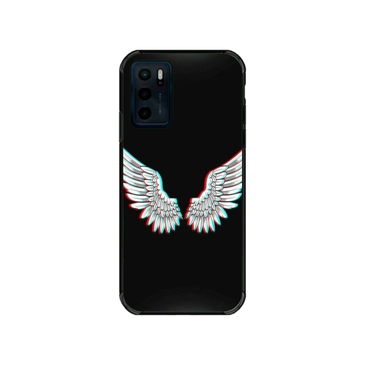 Husa personalizata HQPrint si Folie de Silicon pentru Motorola Moto G42, model Angel, multicolor, S1D1M0219