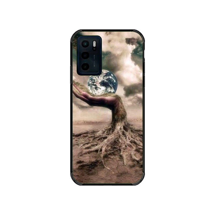 Husa personalizata HQPrint si Folie de Silicon pentru Motorola Moto G42, model Abstract #4, multicolor, S1D1M0339