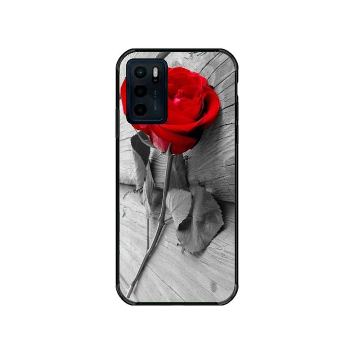 Husa personalizata HQPrint pentru Motorola Moto G42, model Rose, multicolor, S1D1M0384