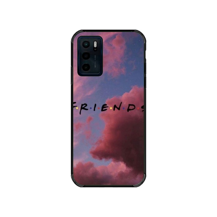 Husa personalizata HQPrint si Folie de Silicon pentru Motorola Moto G42, model FRIENDS #2, multicolor, S1D1M0082