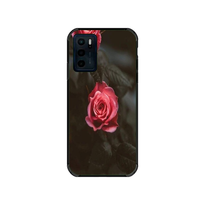 Husa personalizata HQPrint si Folie de Silicon pentru Motorola Moto G42, model Flowers #11, multicolor, S1D1M0156