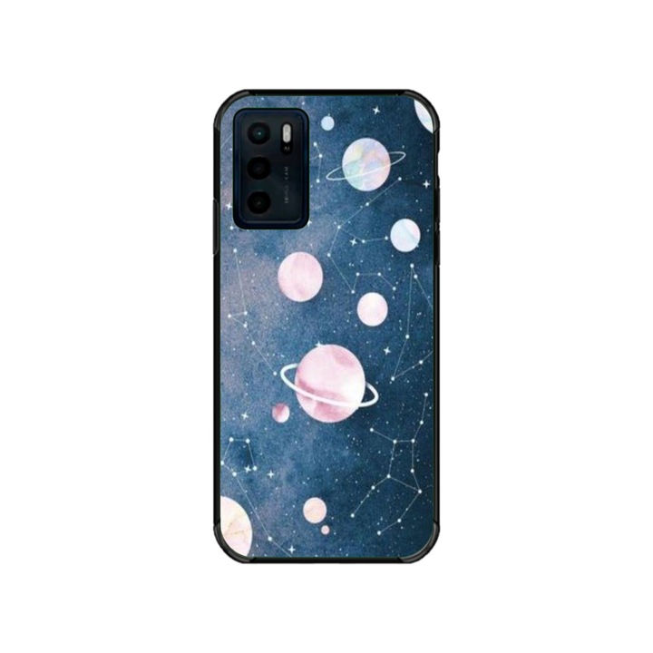 Husa personalizata HQPrint si Folie de Silicon pentru Motorola Moto G42, model Solar System, multicolor, S1D1M0313