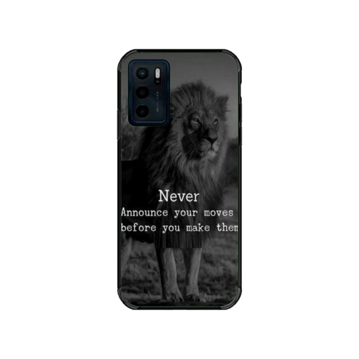 Husa personalizata HQPrint si Folie de Silicon pentru Motorola Moto G42, model Quote #2, multicolor, S1D1M0330