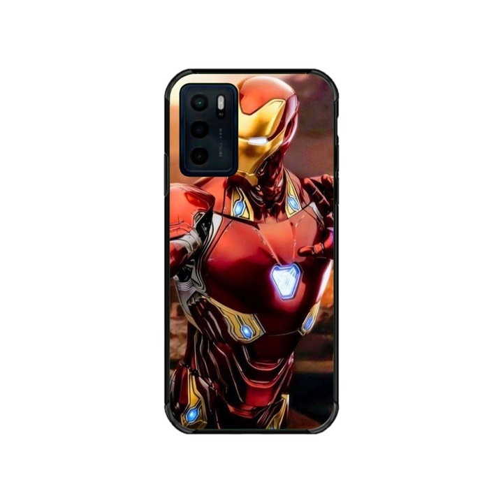 Husa personalizata Swim Case si Folie de Silicon pentru Motorola Moto G42, model Iron Man #1, multicolor, S1D1M0102