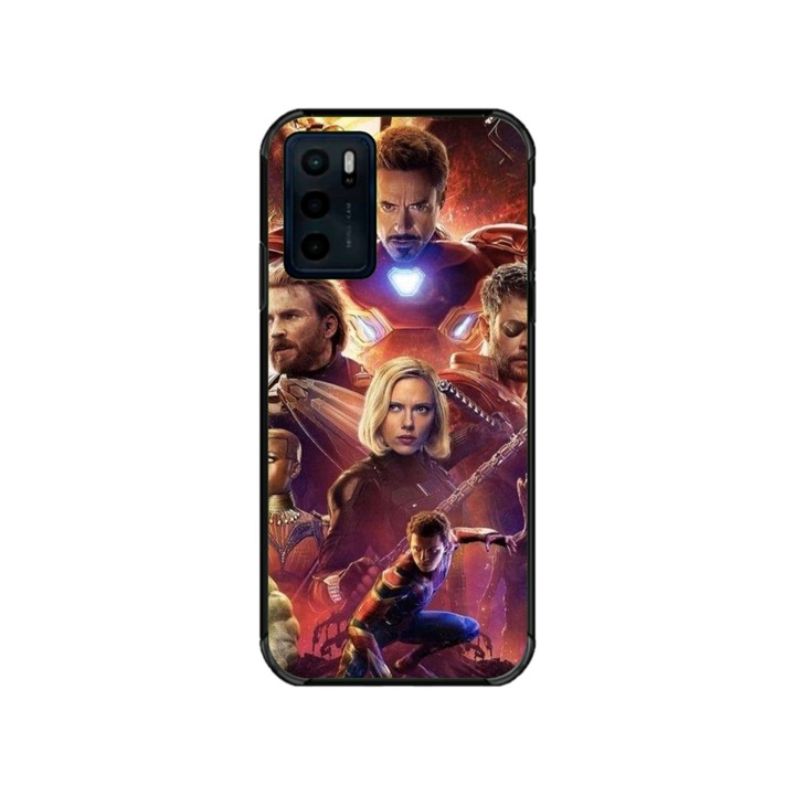 Husa personalizata HQPrint si Folie de Silicon pentru Motorola Moto G42, model Avengers Inifinity War, multicolor, S1D1M0010