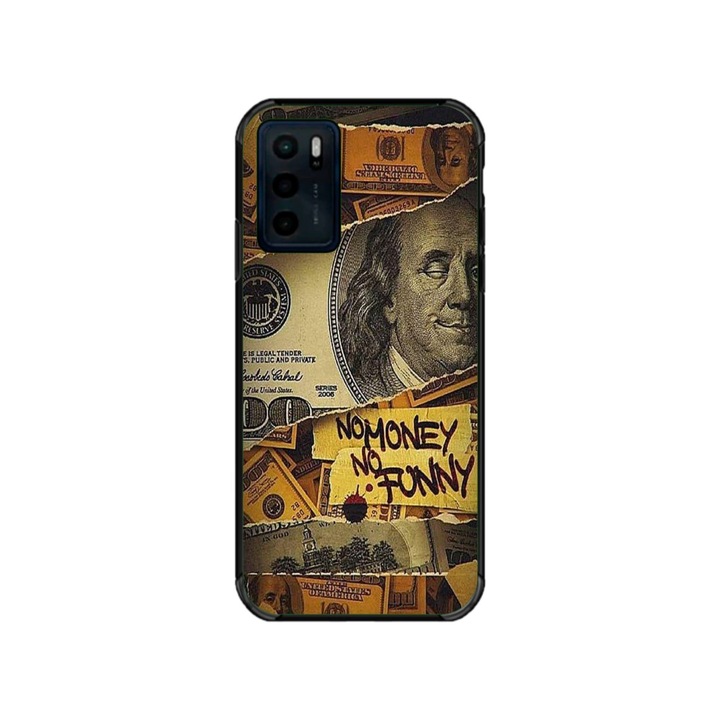 Персонализиран водоустойчив калъф за Motorola Moto G42, модел No Money No Funny, многоцветен, S1D1M0262