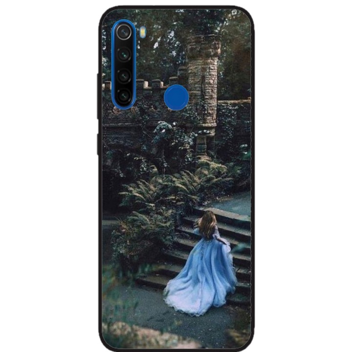Husa personalizata HQPrint si Folie de Silicon pentru Xiaomi Redmi Note 8, model Bride, multicolor, S1D1M0338