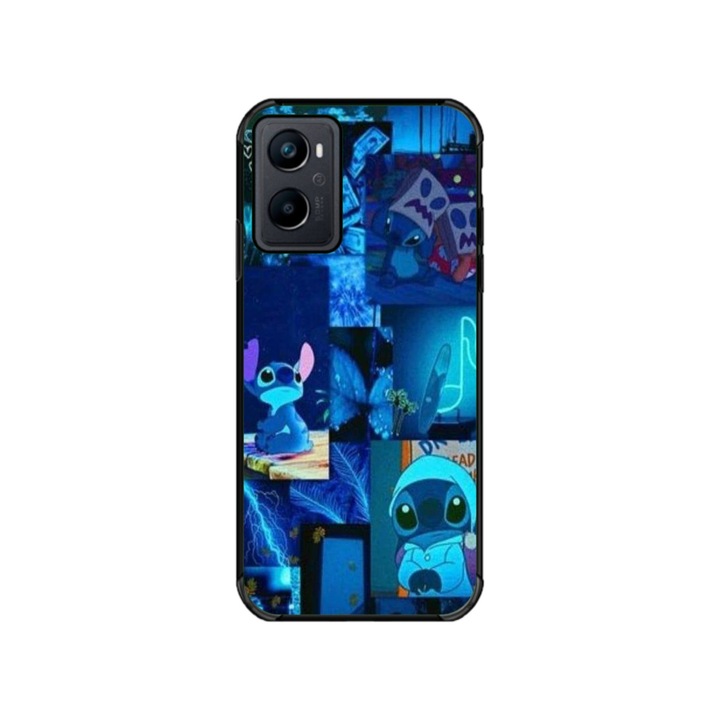 Персонализиран калъф за плуване и силиконово фолио за OPPO A76, модел Stitch #1, многоцветен, S1D1M0191