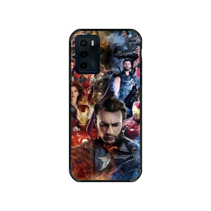 Husa personalizata Swim Case si Folie de Silicon pentru Motorola Moto G42, model Avengers Endgame, multicolor, S1D1M0009