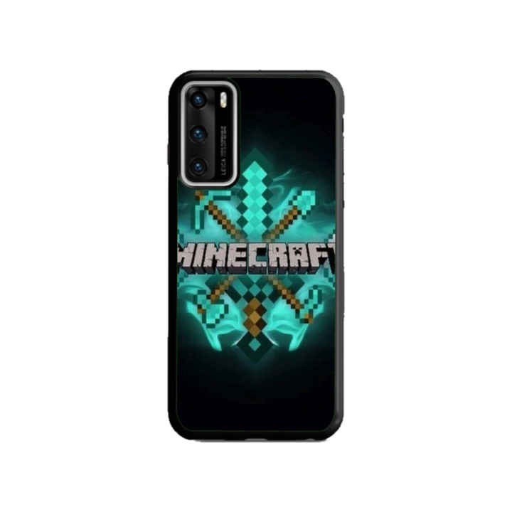 Custom HQPrint Cover и Silicone Foil за Huawei P40 Pro, Minecraft модел №2, многоцветен, S1D1M0126