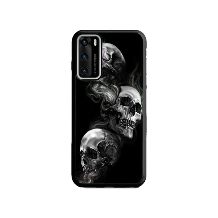 Husa personalizata HQPrint pentru OPPO Reno6 Pro 5G, model Skulls, multicolor, S1D1M0032