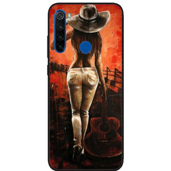 Husa personalizata HQPrint pentru Xiaomi Redmi Note 8T, model Sexy Lady, multicolor, S1D1M0113