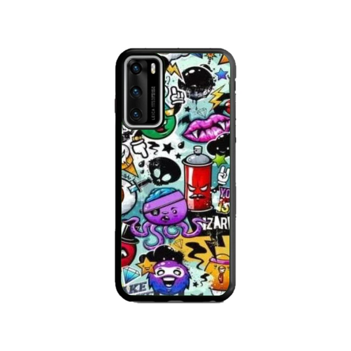 Husa personalizata HQPrint pentru OPPO Reno6 Pro 5G, model Grafitti, multicolor, S1D1M0289