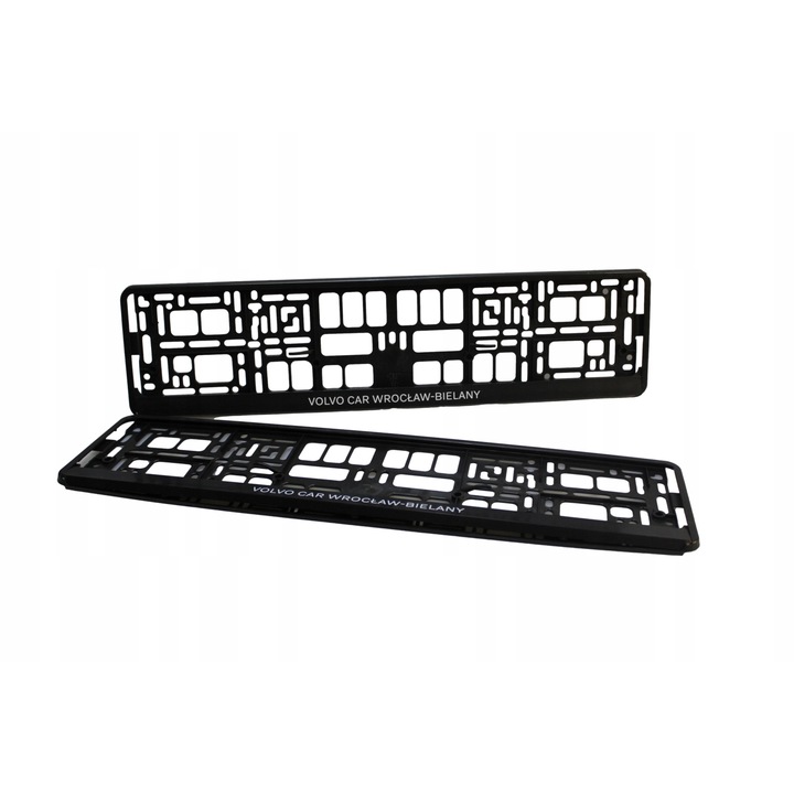 Set suport pentru numere de inmatriculare, Volvo, Negru