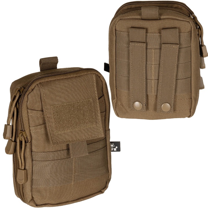 Geanta prim ajutor, MFH, Poliester, 12 x 17 x 6 cm, Maro