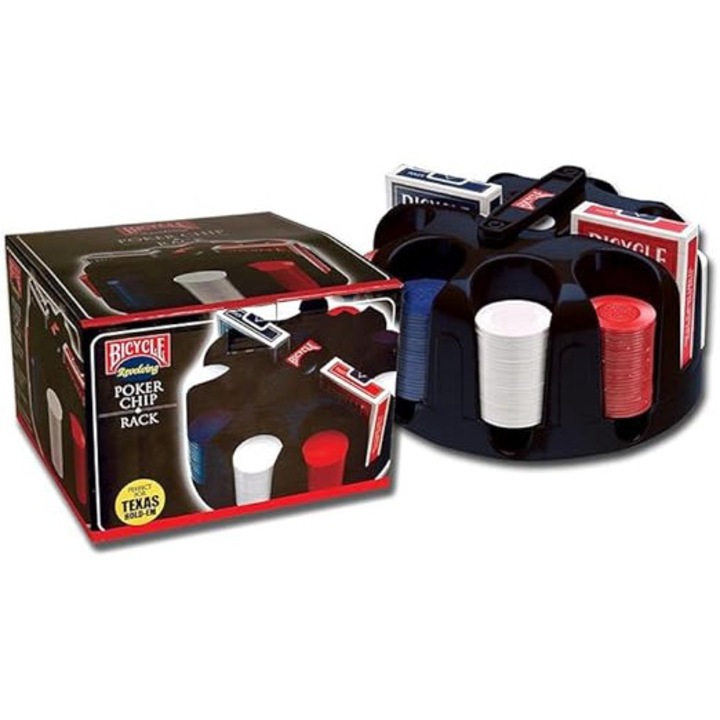 Комплект за покер със стойка, велосипед, 200 чипа/2 тестета карти, многоцветен