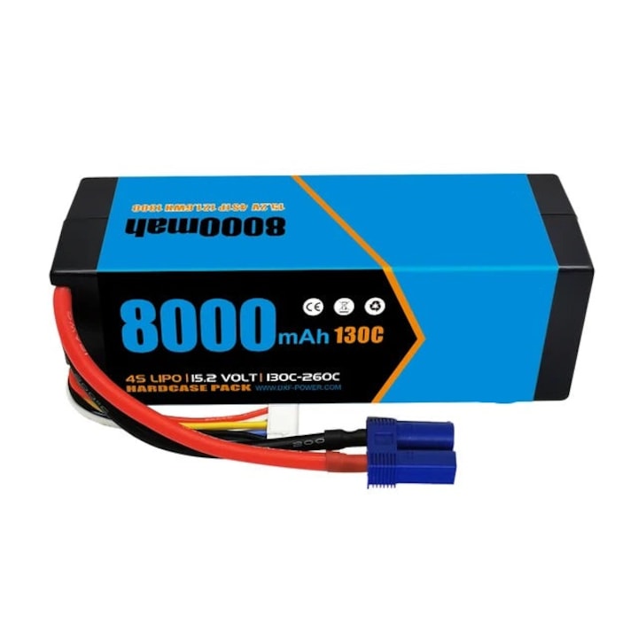 Baterie, 15, 2 V, 130 C, 1 buc, 8000 mAH, albastru