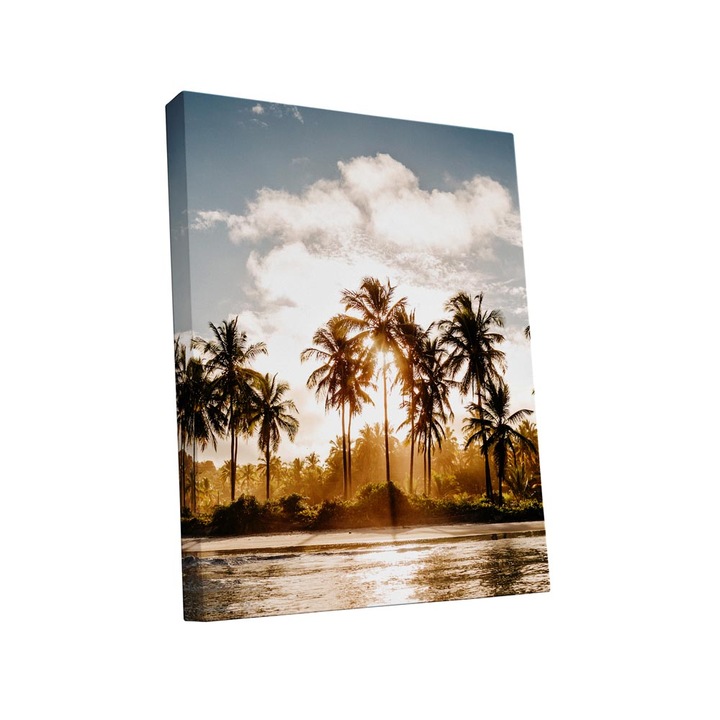 Tablou canvas Intelli®, Decoratiuni moderne pentru Living, Dormitor, Palmieri, A1294, 150x100 cm