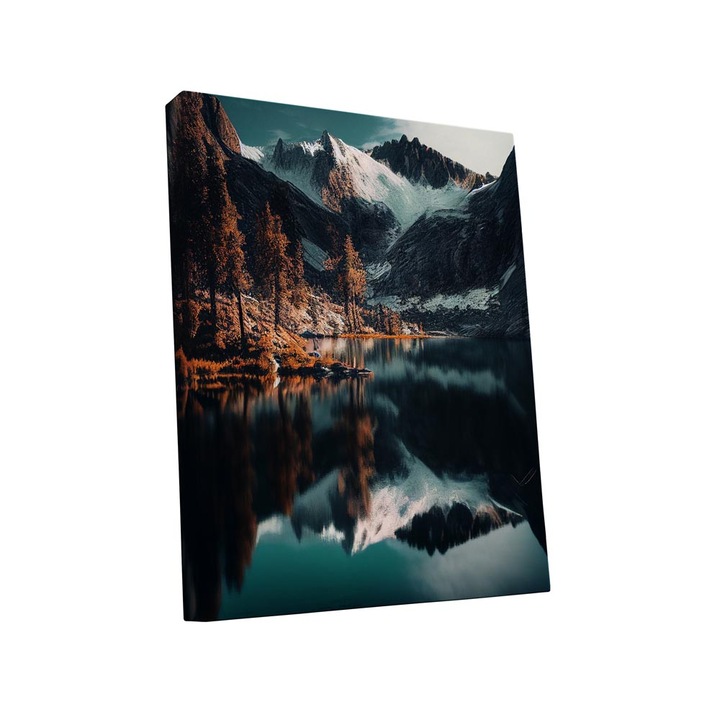 Tablou canvas Intelli®, Decoratiuni moderne pentru Living, Dormitor, Mountain Lake, A1301, 60x40 cm