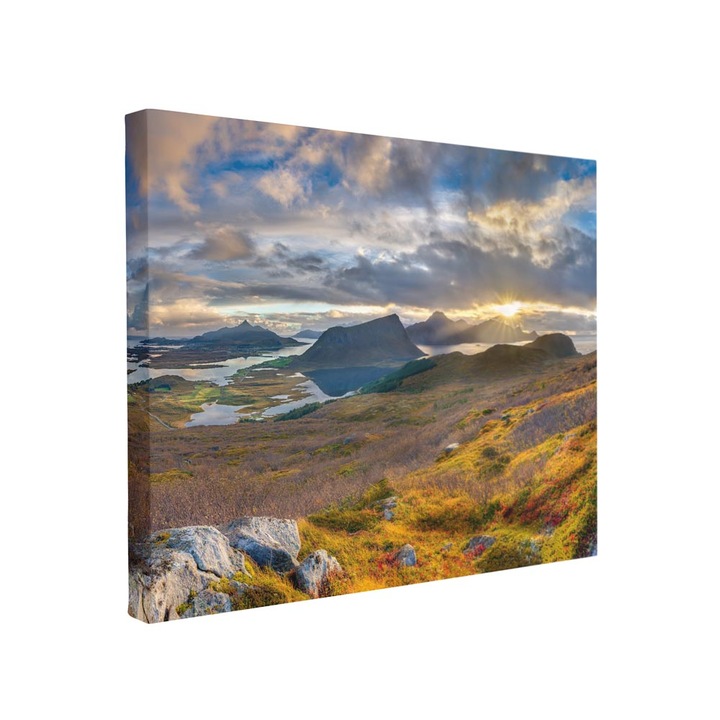 Tablou canvas Intelli®, Decoratiuni moderne pentru Living, Dormitor, Munti, F1437, 110x170 cm