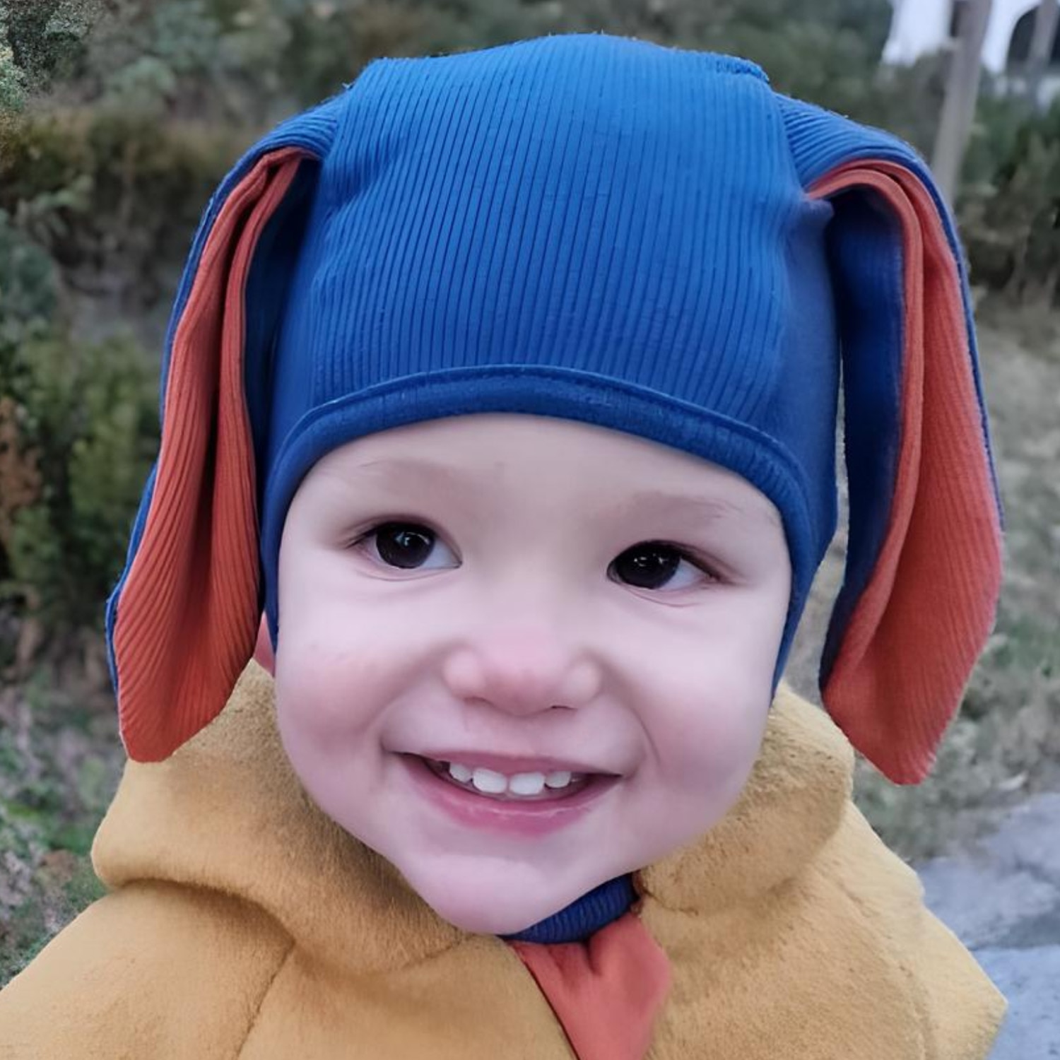 Cagula copii reglabila cu urechiuse din bumbac certificat, Kidizi Bunny ...