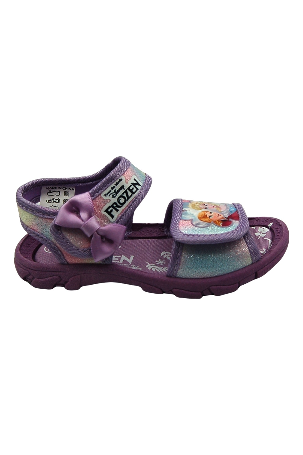 Walt Disney, Sandale cu velcro si model, Lila, 22 EU