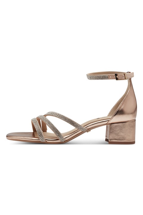 s.Oliver, Сандали с декоративни камъни, Златист, 37