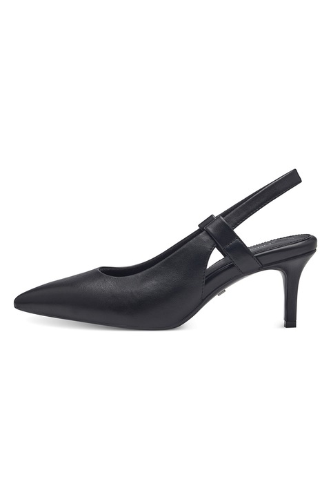 s.Oliver, Pantofi slingback din piele ecologica, Negru