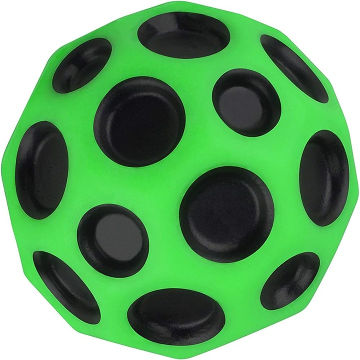 Ugró labda, Space Moon Ball, 7 cm, zöld