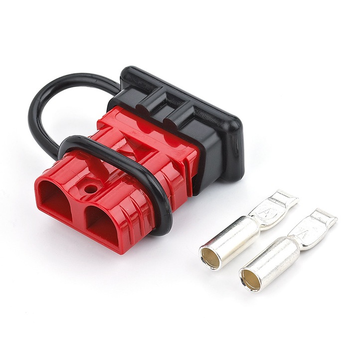 Conector baterie auto, Sunmostar, Plastic/Cupru, Negru/Rosu