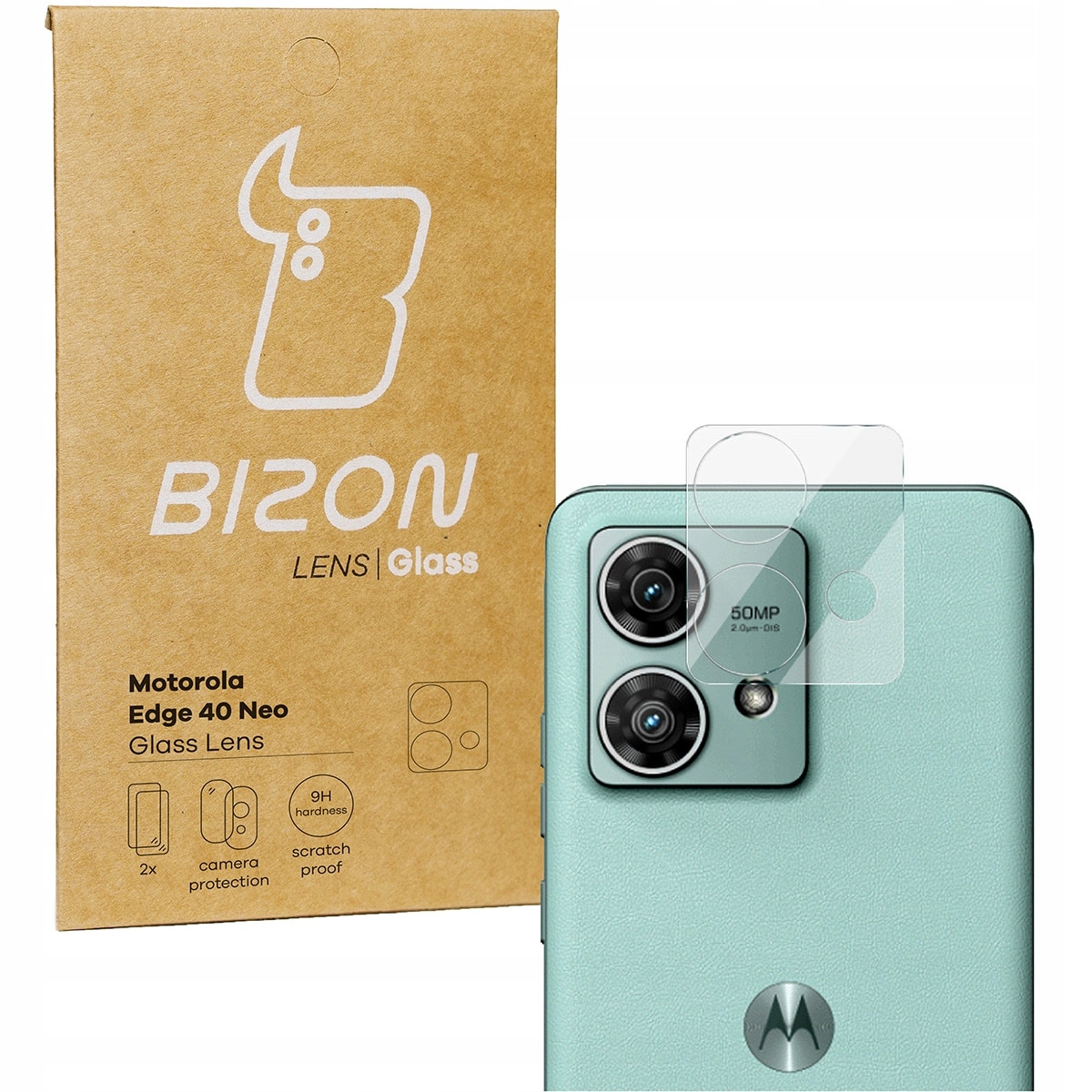 Set 2 Lenti Vetro Fotocamera Posteriore Per Motorola Edge 40 Neo | Ricambio Nuovo