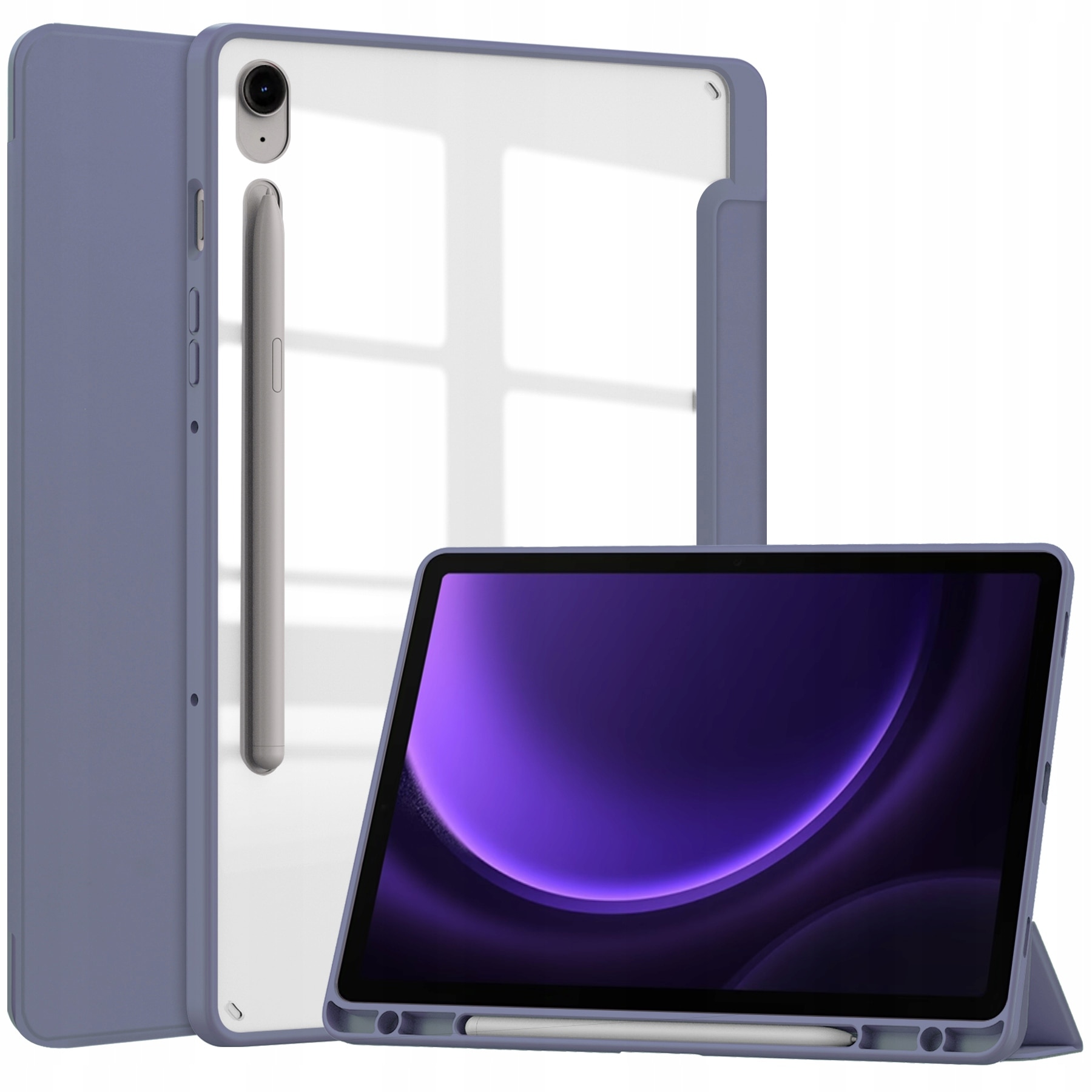 Husa tableta, Bizon, pentru Samsung Galaxy Tab S9 FE, Mov