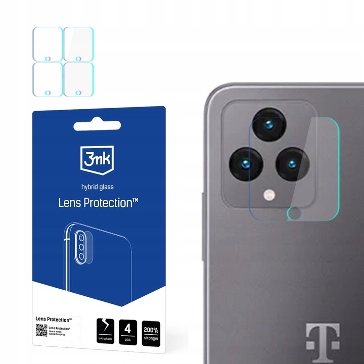 Комплект от 4 защитни фолиа за камера, 3мк, За T-Mobile T 5G 2023, прозрачни, дебелина 0.2мм