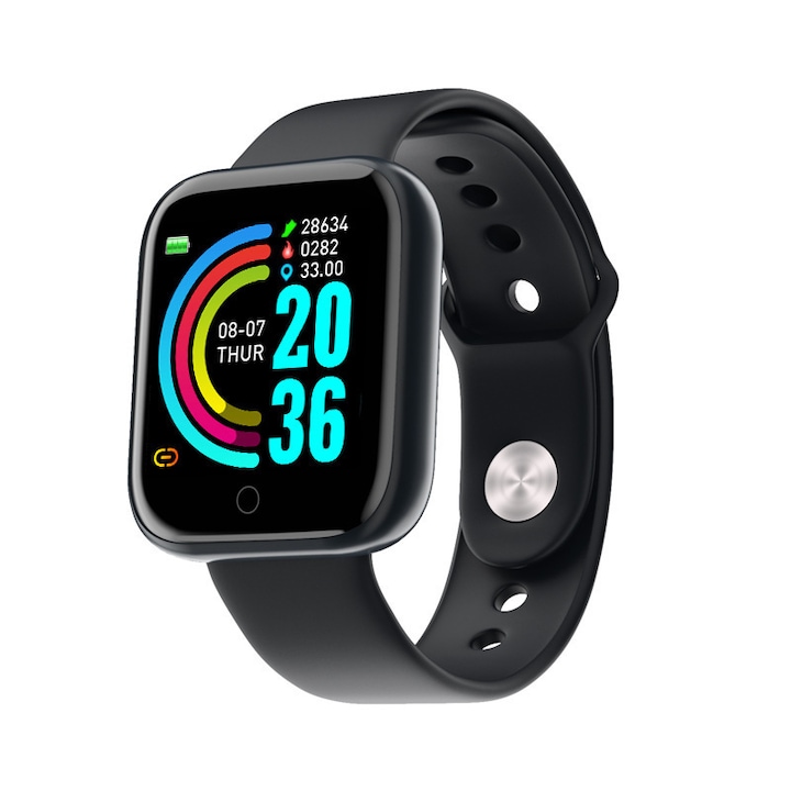 Смарт часовник, 1,3 инча, Bluetooth 4.0, черен